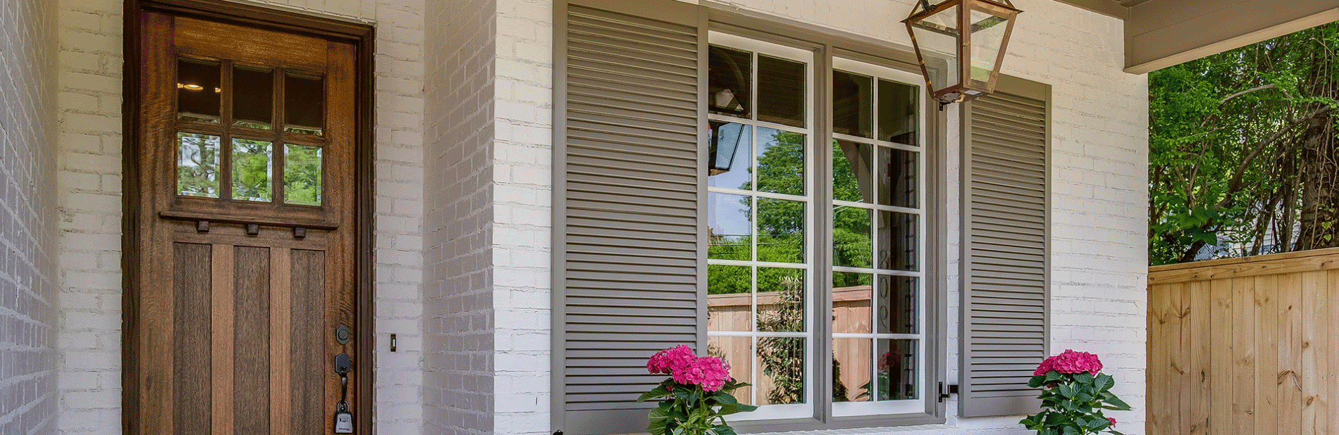Exterior Wood Shutters  Fixed Louver Shutters